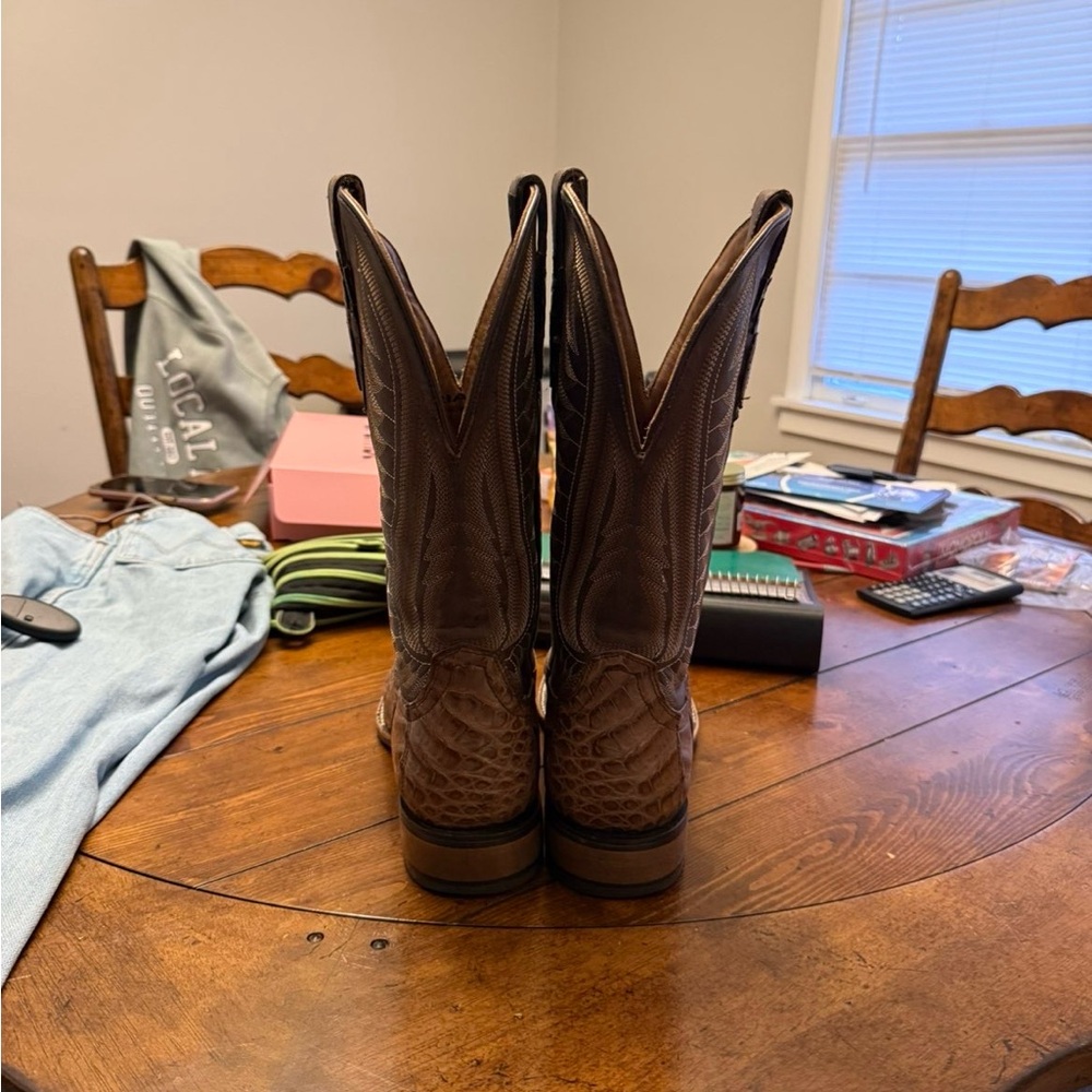 Caiman croc belly ariat boots 10.5 EE - Picture 3 of 5